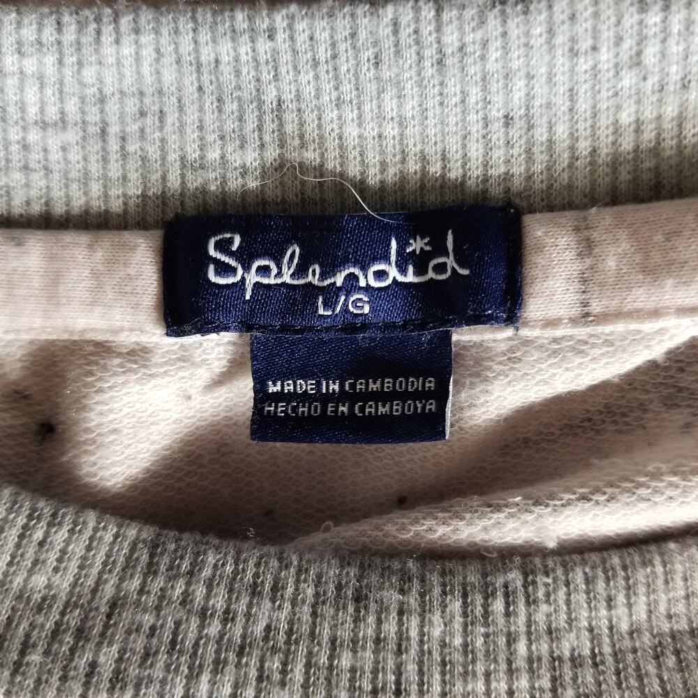 Splendid Pink Gray Star Sweatshirt Large - Picture 6 of 7